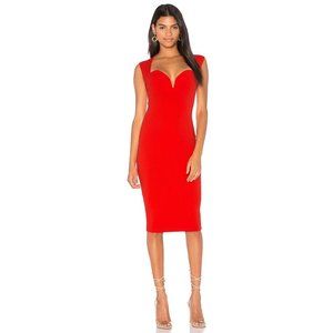 Nookie NWT Madonna Midi Bodycon Dress in Cherry Red size XS Revolve